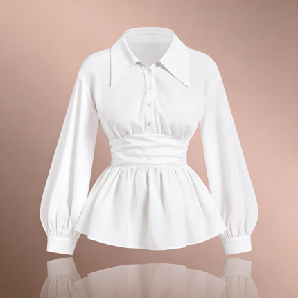 قميص أبيض نسائي