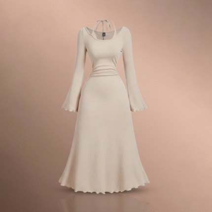 فستان كاجوال بأكمام طويلة