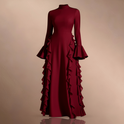 فستان مزين بكشكشة