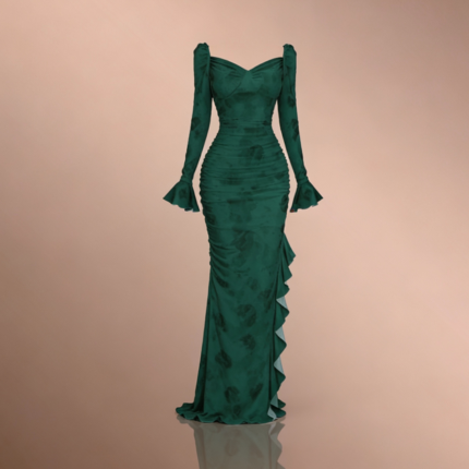 فستان أنيق من قماش شبكي