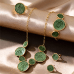 طقم مجوهرات هندسي نسائي