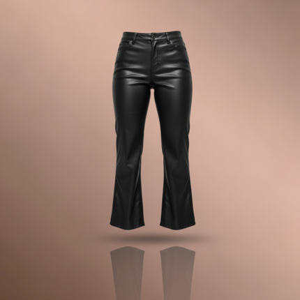 سراويل نساء لون سادة جلد