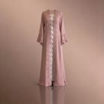 طقم عبايات مفتوحة مع تطريز دانتيل