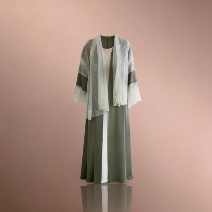 مجموعة عباءة وحجاب طويلة للنساء